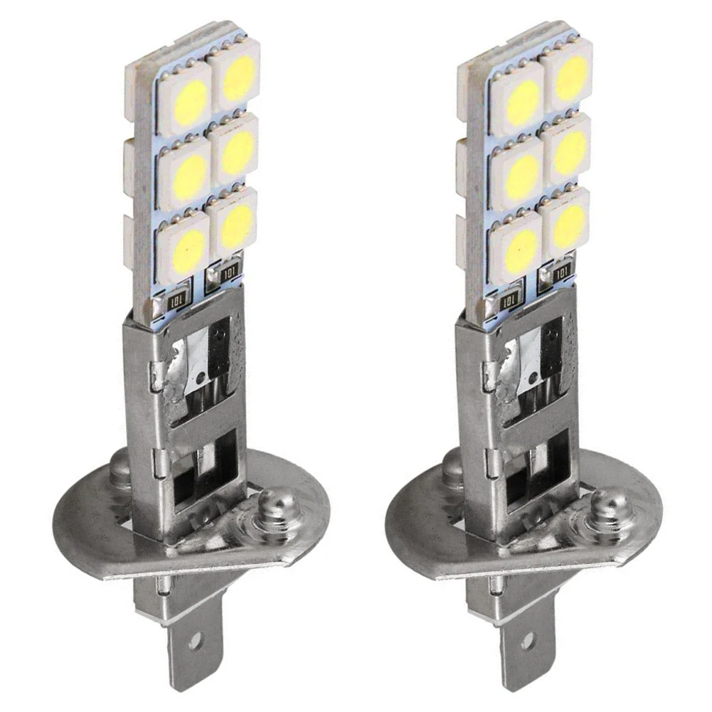

2pcs Car Headlight Bulb LED H1 6000K Super White 55W LED Headlight Bulbs Kit Fog Driving Light For Dropshipping Fast Delivery