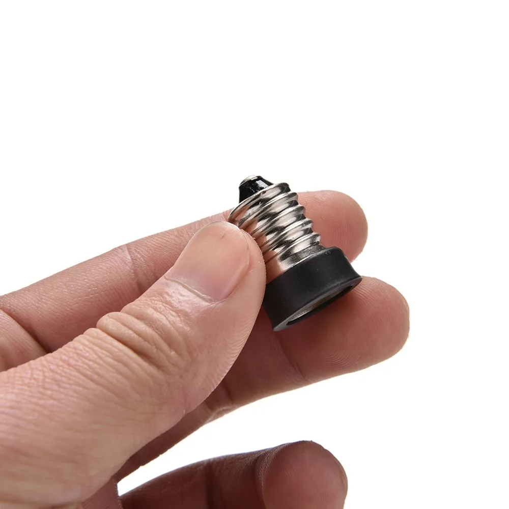 

Hot 1Pc E14 to E12 Plastic LED lamp Holder Converter Socket Conversion 27 mm H x 19 mm Diameter light Bulb Base type Adapter