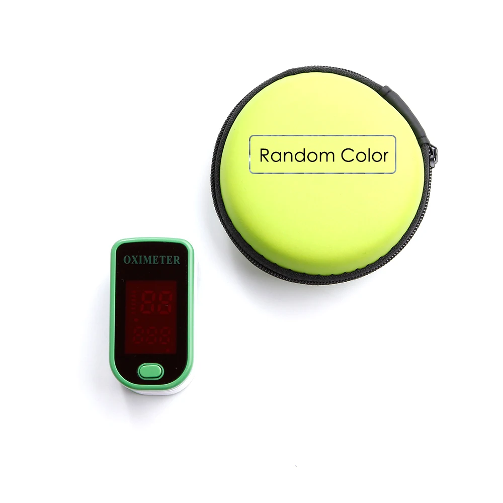 round case green Портативный Пальчиковый оксиметр, медицинское оборудование, цифровой аппарат для измерения сердцебиения, домашний монитор для здоровья, lcd Saturometro - Цвет: round case green