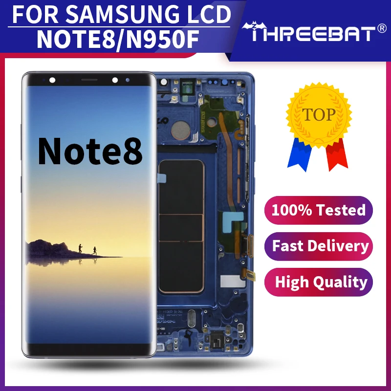 6 3 &quotНовый SUPER AMOLED дисплей для SAMSUNG Galaxy NOTE8 LCD N9500 N950 N950F сенсорный экран с рамкой