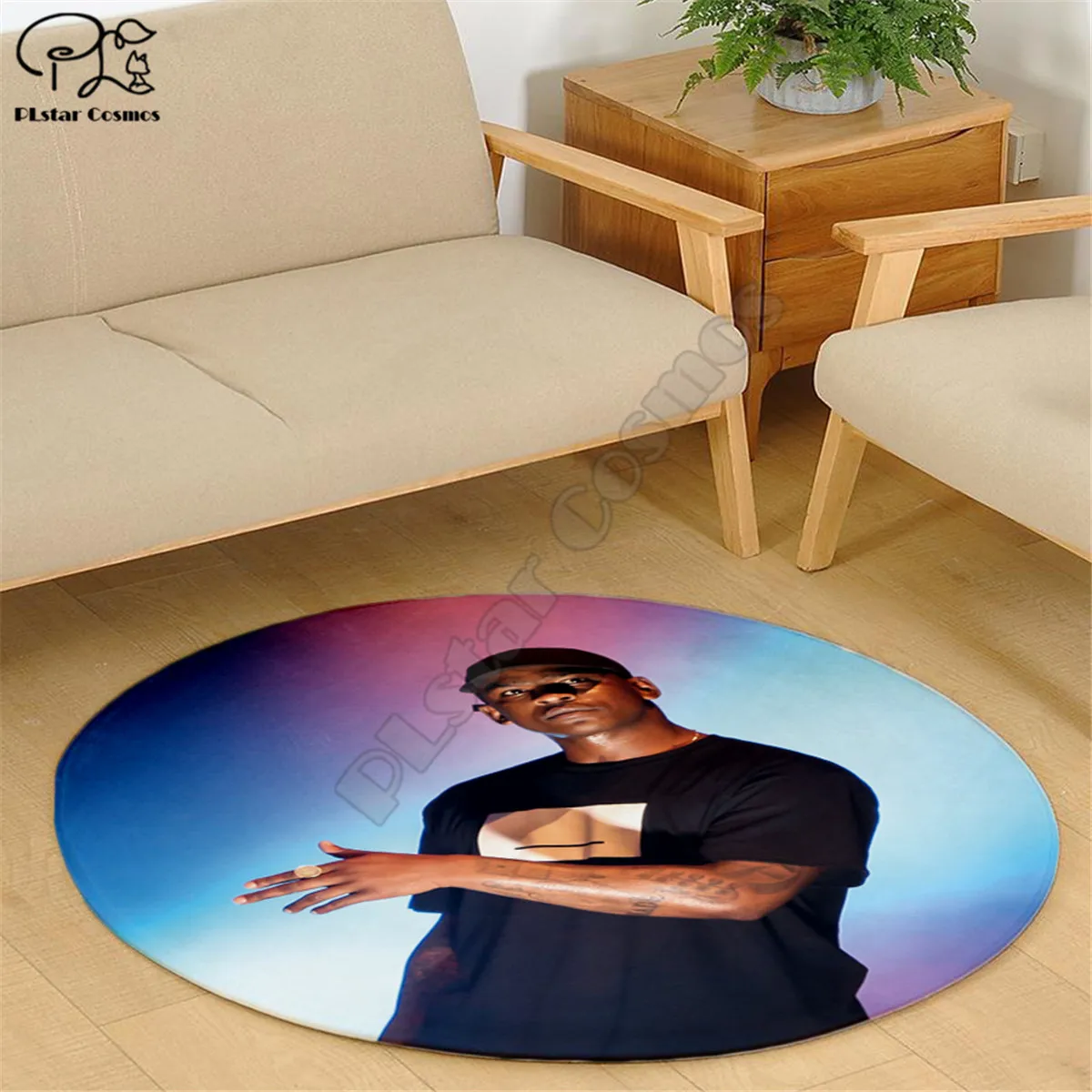 

JAY-Z character pattern carpet Square Anti-Skid Area Floor Mat 3D Rug Non-slip Mat Dining Room Living Room Soft Bedroom Carpet