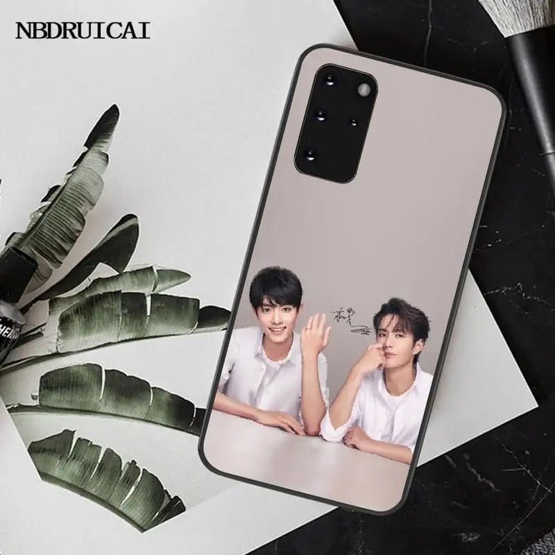 Черный мягкий резиновый чехол PENGHUWAN Xiao Zhan Wang Yibo из ТПУ для Samsung S20 plus Ultra S6 S7 edge S8 S9 S10