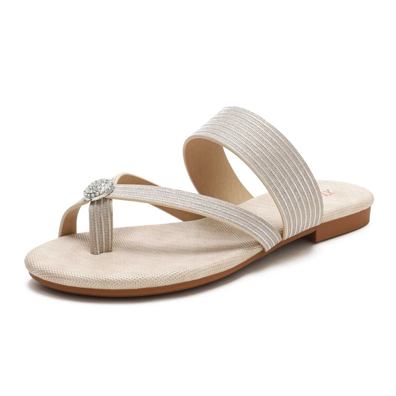 

2021 new summer women's shoes bohemian all-over-toed sandals vacation beach flat shoes all-match Roman women's shoes comfortable