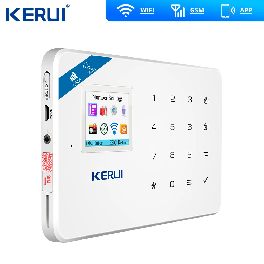 Комплект беспроводной домашней сигнализации Kerui W18 Wi Fi GSM управление через