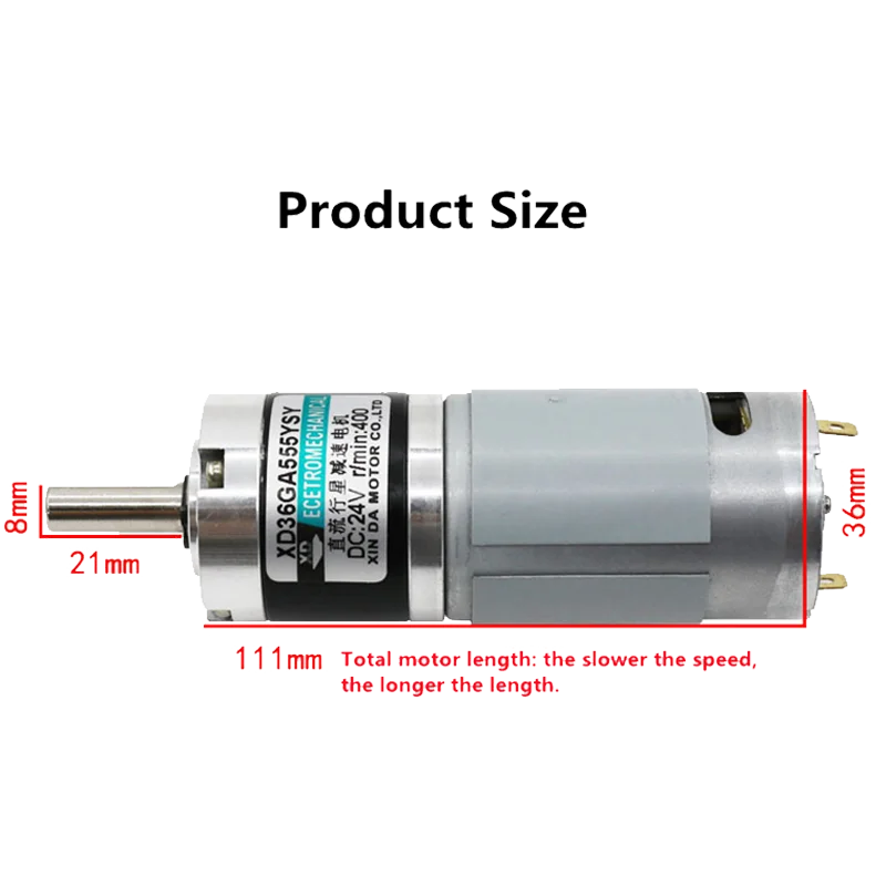 Высококачественный маленький планетарный редуктор электрический двигатель с