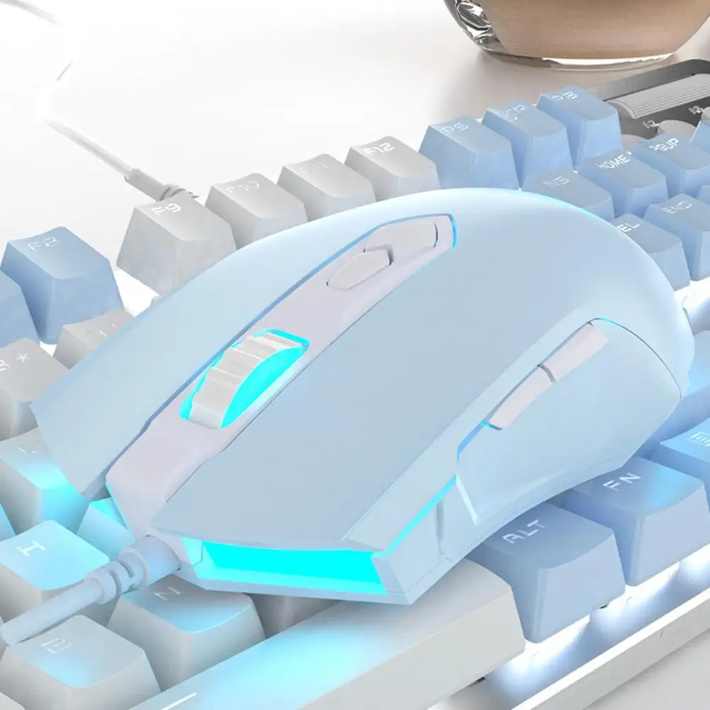 

Dropship Colorful LED Computer Gaming Mouse Professional Ultra-precise Game For Dota 2 For LOL Gamer 2400 DPI USB Wired Mouse