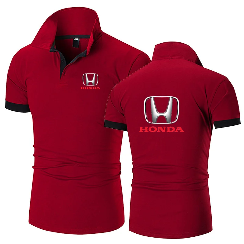 

Honda Car New Summer Fashion Men's Self-Cultivation T-Shirt Letter Printing Design Casual Track Field Sports Short Sleeve DG+001