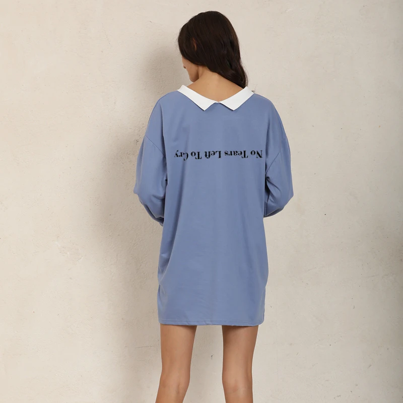 Женский Повседневный хлопковый сарафан без слез LEFT TO CRY свободный с длинным