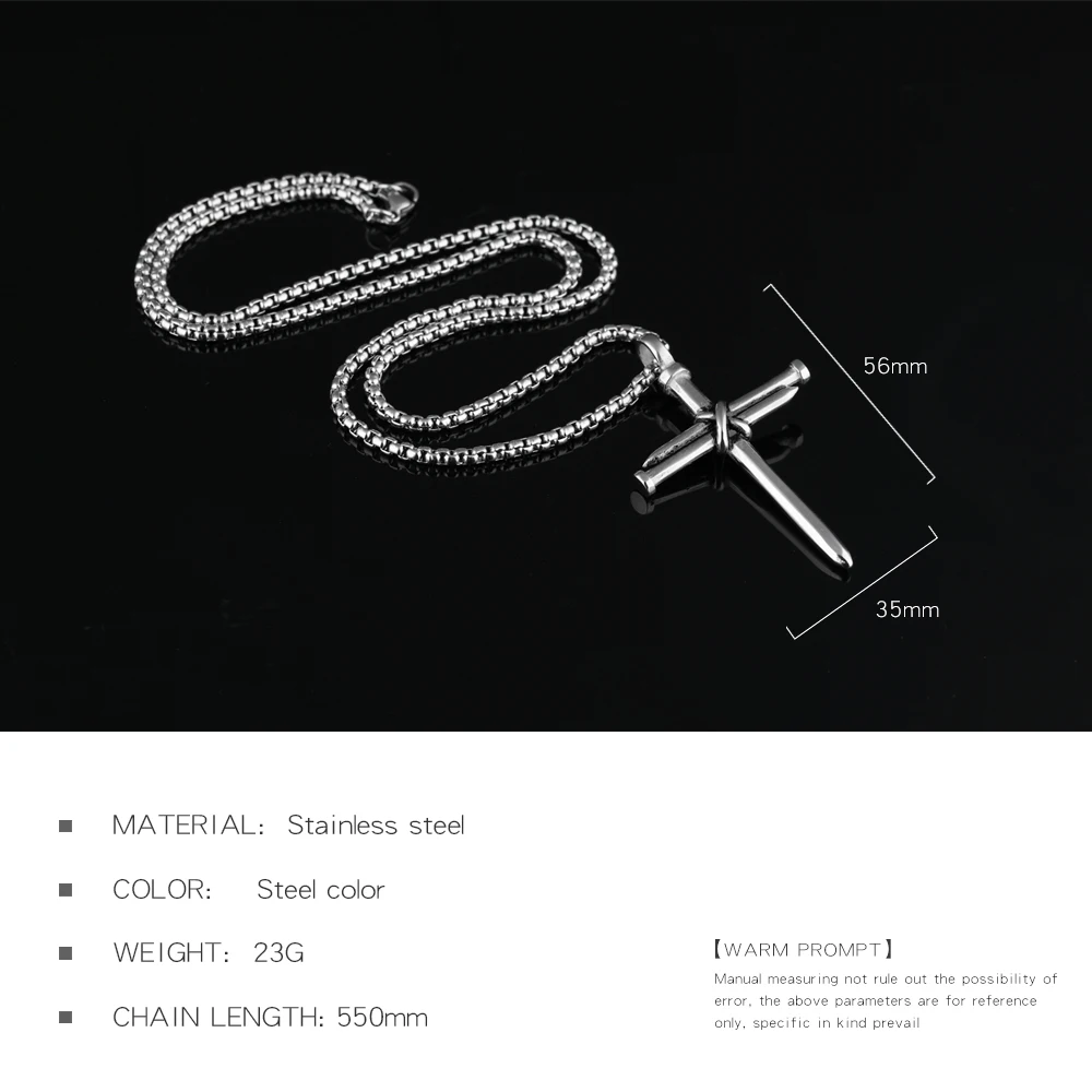 Модное мужское ожерелье в стиле панк из нержавеющей стали черного золотого