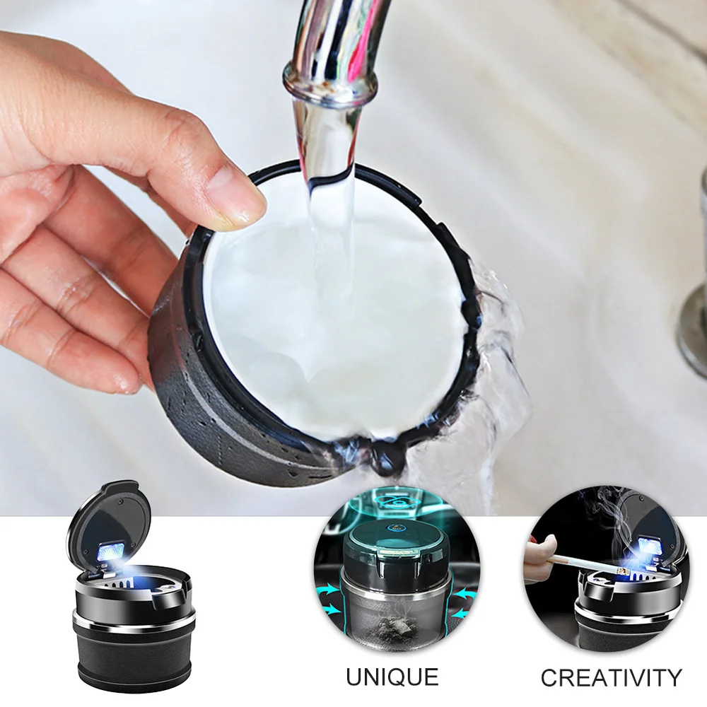 

1pc Personalize Car Ashtray Creative Cigarettes Ash Holder with LED lights