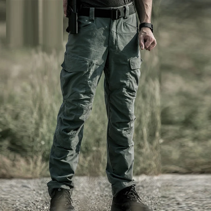 Тактические Брюки армейские мужские камуфляжные брюки для бега размера плюс с