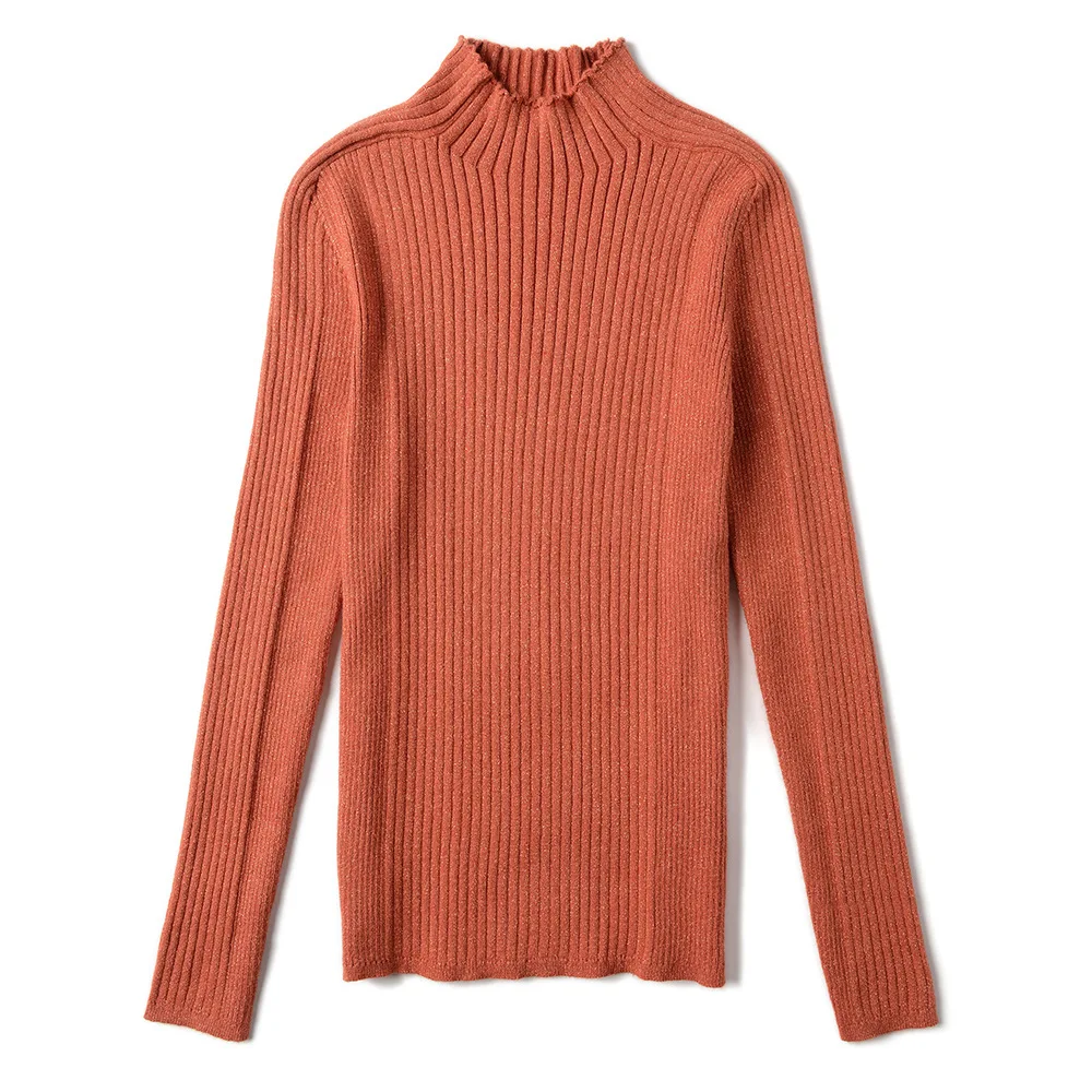 Женский пуловер и свитеры HLBCBG весенне-осенний базовый свитер с блестящим