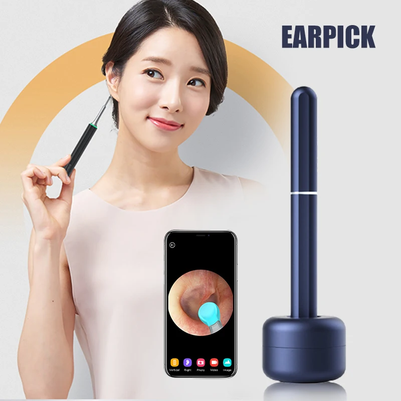 

Ear Wax Removal Endoscope Wireless Smart Ear Wax Pick Cleaning Tool with Built-in Camera Compatible with IOS & Android M2