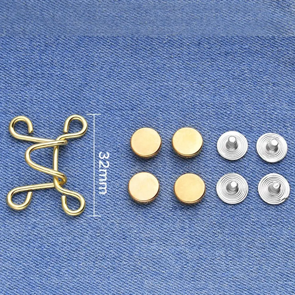 Пряжка для талии без гвоздей Регулируемая металлическая защелкивающаяся пряжка