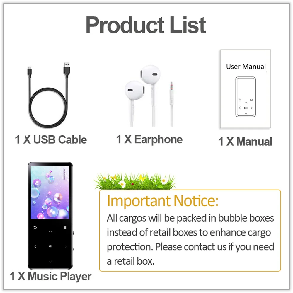 

Redant Bluetooth Mp3 Player Hifi Lossless Mini Music Player with Fm Radio Speaker Headphones, Sport Mp 3 Portable Metal Walkman