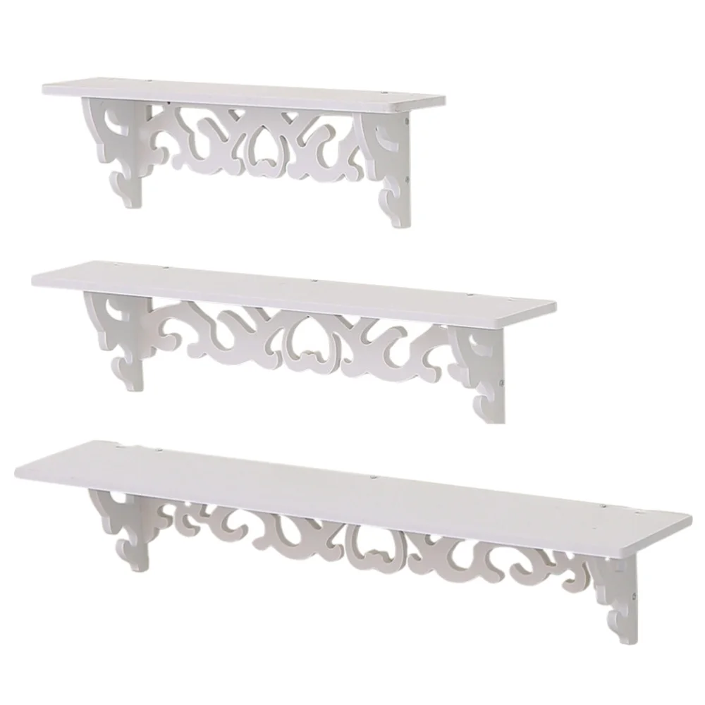 

1 Set of Wooden Board Rack Wall Storage Partition Board Multi-purpose Storage Shelf for Room Living Room