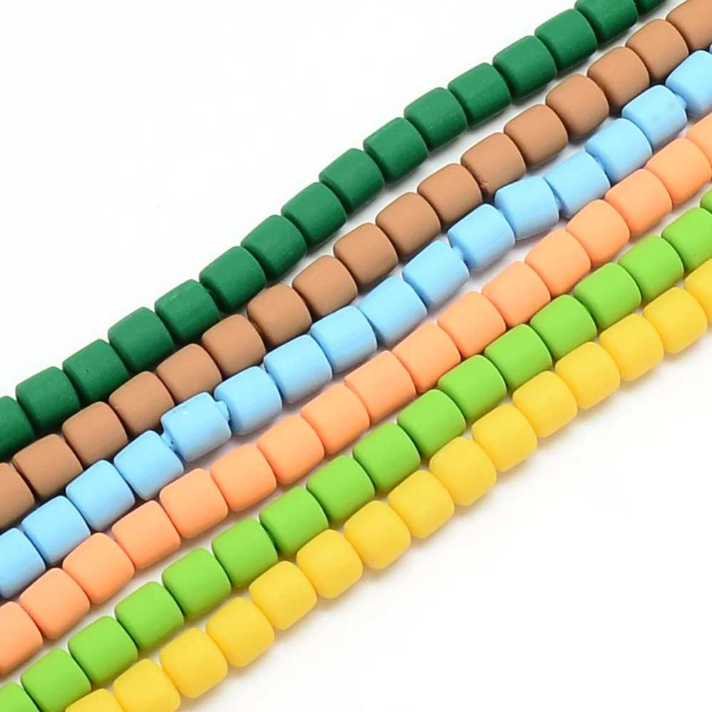 

10 Strands 5-7mm Column Polymer Clay Bead Colorful Cylindrical Loose Spacer Beads for Jewelry Making Bracelet DIY Crafts Supply