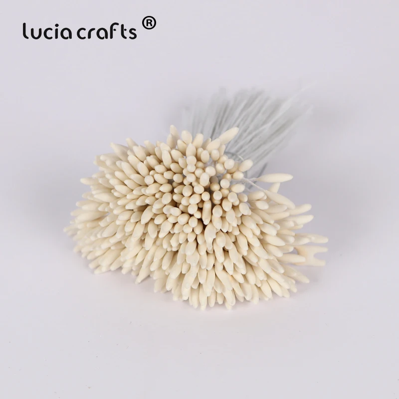 Lucia crafts 288 шт. 2 мм матовый белый одноголовый цветок с тычинками DIY Pistil торт Декор