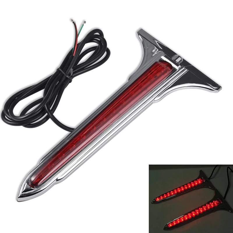 

Motorcycle LED Rear Saddlebag Accents Light Warning Stop Light Red Lenses Kit for Touring FLT FLH Side Marker Light