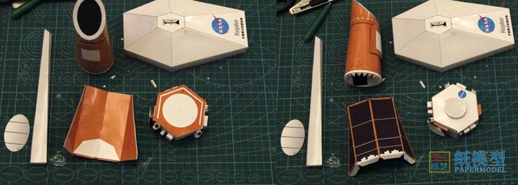 1:40 Kepler космический телескоп бумажная модель популярная научная ручная работа