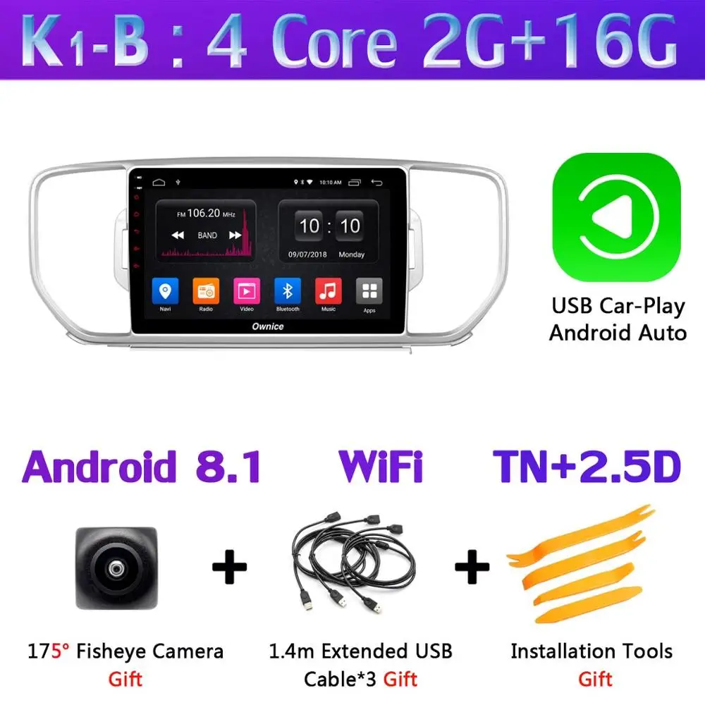 K1-B-CarPlay 360 ° панорамный 4 аппарат не привязан к оператору сотовой связи 4G+ 64G Android 9,0 Автомобильный мультимедийный радио для Kia KX5 Sportage 4 gps навигации DSP CarPlay - Цвет: K1-B-CarPlay