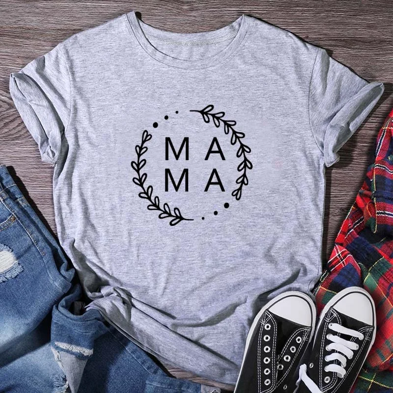 

Mama Life Cool Mom Tee Shirt Women T-shirt Fashion Printing Tees Casual Short Sleeve Ladies Tops jy655