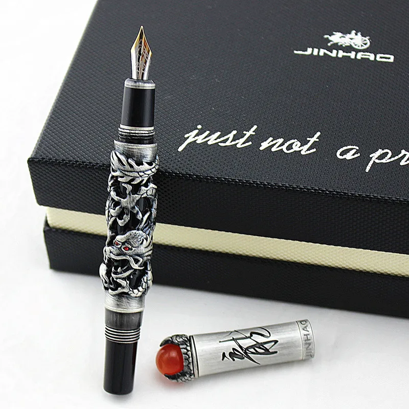 JINHAO Ручка Роскошная золотая китайская династия Мин император стиль Дракон ручка Бизнес чернила ручка авторучка тонкий наконечник