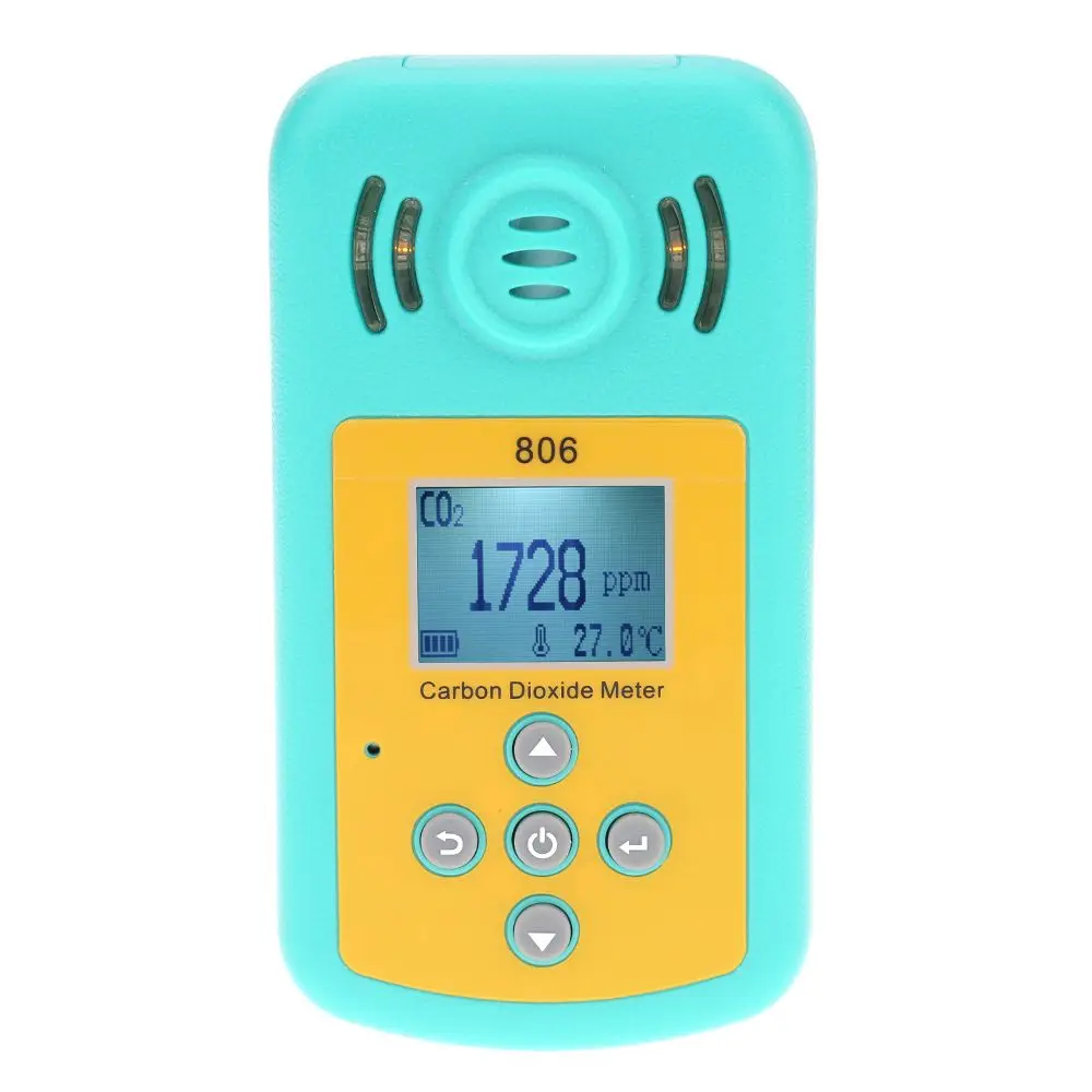 

Professional Carbon Dioxide Gas Detector Handheld CO2 Meter analyzer Temperature Measurement LCD Display Alarm Value Settable
