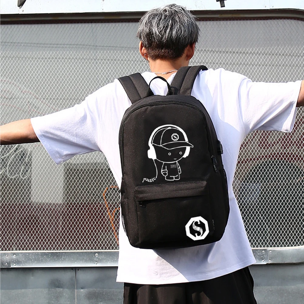 Рюкзак мужской из ткани Оксфорд с USB-зарядкой и голосовой активацией | Спорт