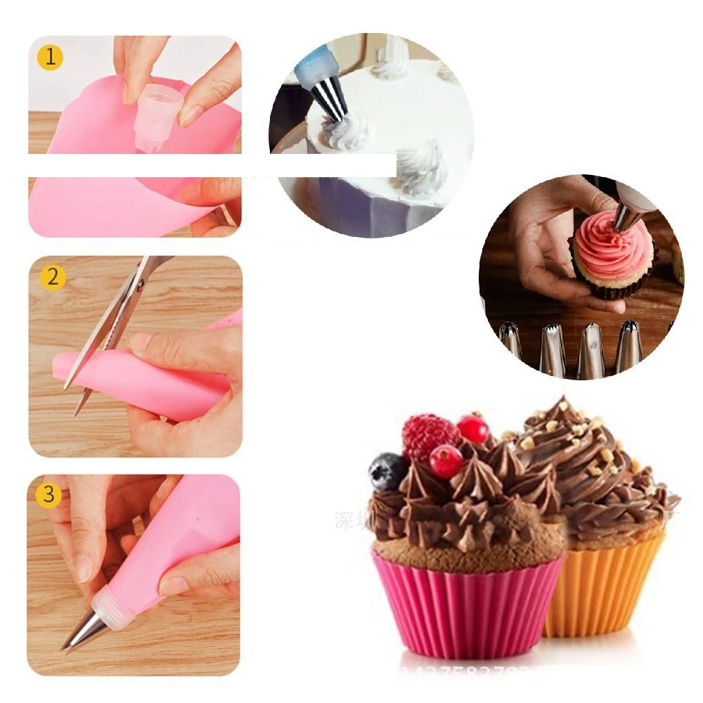 10 шт./компл. силиконовые кондитерского мешка советы Кухня DIY глазировки крем