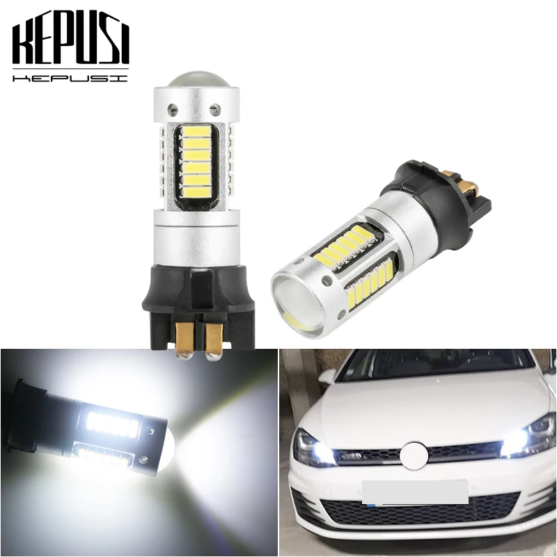 

2x Pw24w Led Amber Yellow Error Free Pwy24w Led Bulbs For Audi A3 A4 A5 Q3 Vw Mk7 Golf Cc Ford Fusion Front Turn Signal Lights