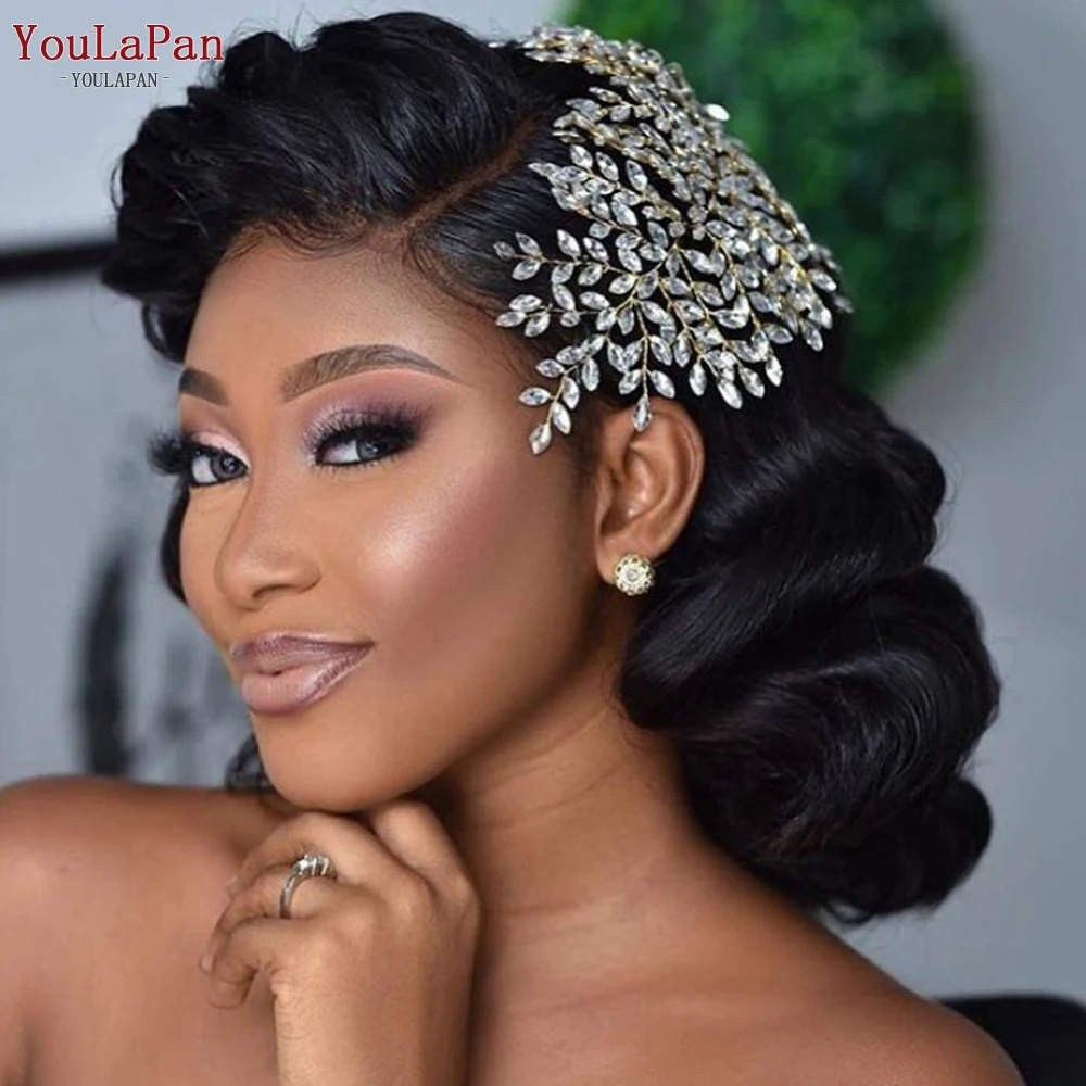 

YouLaPan HP238 Full Colorful Rhinestone Wedding Headband Handmade Bridal Headpiece Diamond Hair Jewelry Bridal Accessories Tiara