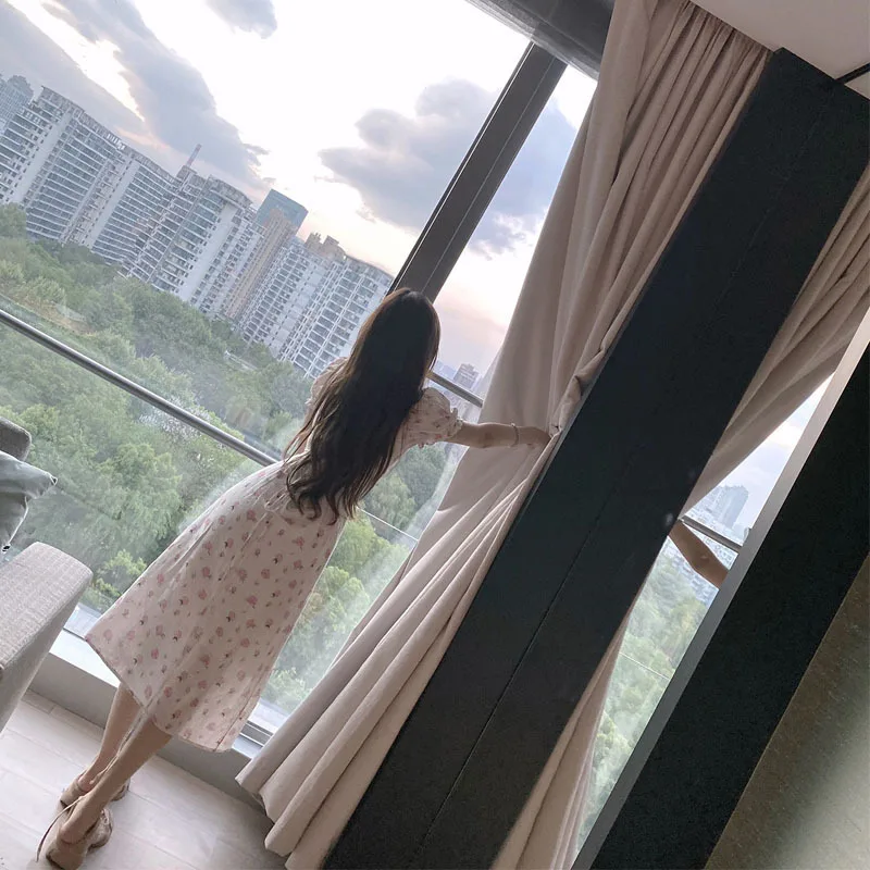 Платье женское летнее с квадратным вырезом тонкое Бандажное платье принцессы