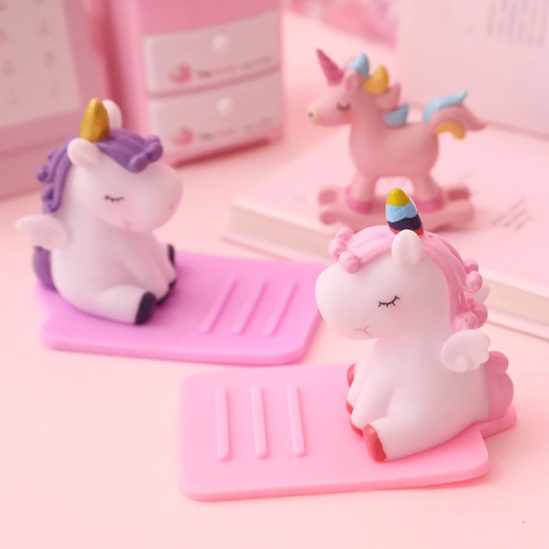 

Disney original mobile phone stand pink girl heart desktop adjustable mobile phone stand creative unicorn live broadcast stand