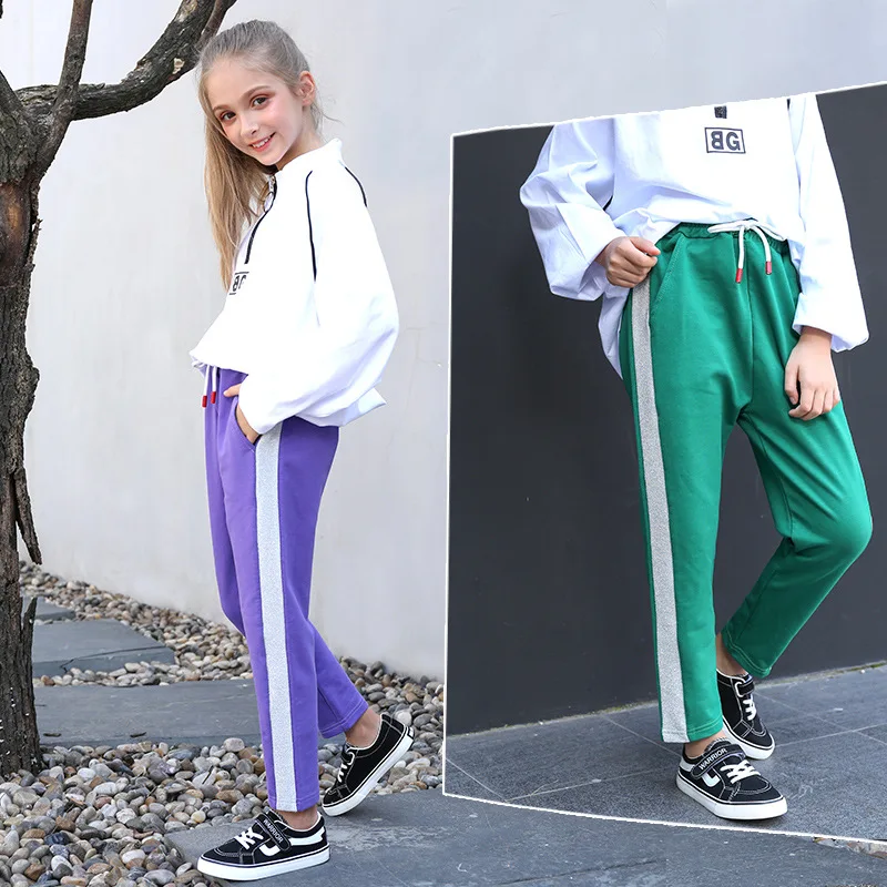 

Детские брюки для девочек, леггинсы, Новинка весна-осень 2020, детские спортивные брюки, модные повседневные узкие брюки-Карандаш для девочек