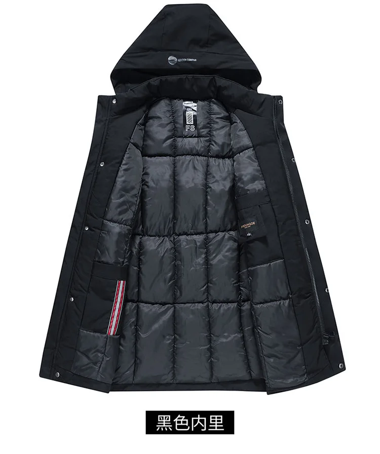 

1901 New Fashion Middle-aged Men's Overcoat Winter Clothing Plus Size Long Padded Jacket Dad Winter Down Cotton-padded Coat