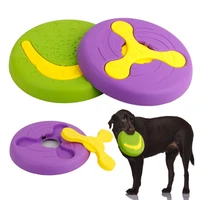 flying discs for pets dogs puppy training interactive toy float ufo resistant bite chew disk friendly soft rubber dog fly saucer