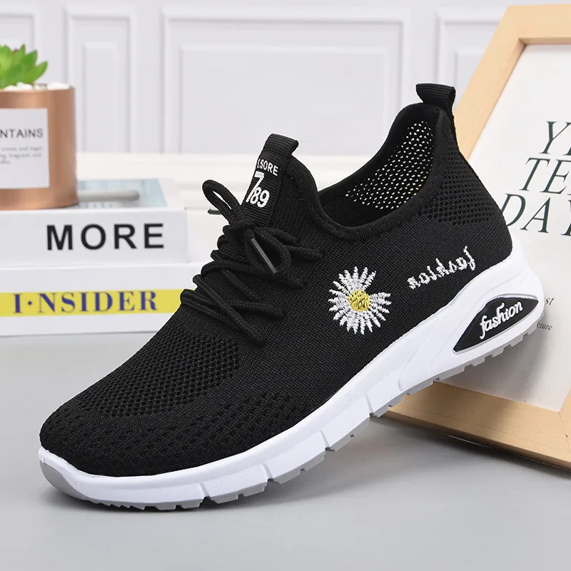 

Casual Sneakers Women's Vulcanize Shoes Light Breathable Summer Women Shoes Flats Fashion Female Trainers Lace-up Walking Shoes