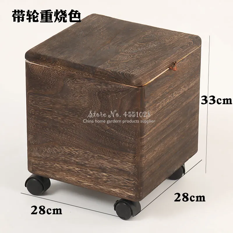 Лидер продаж табурет из массива дерева с колесиком многофункциональная