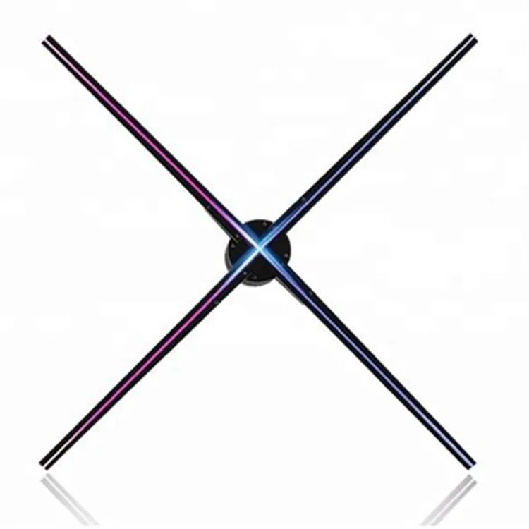 

New advertising equipment 4 blades rotating 3d fan hologram 100 cm