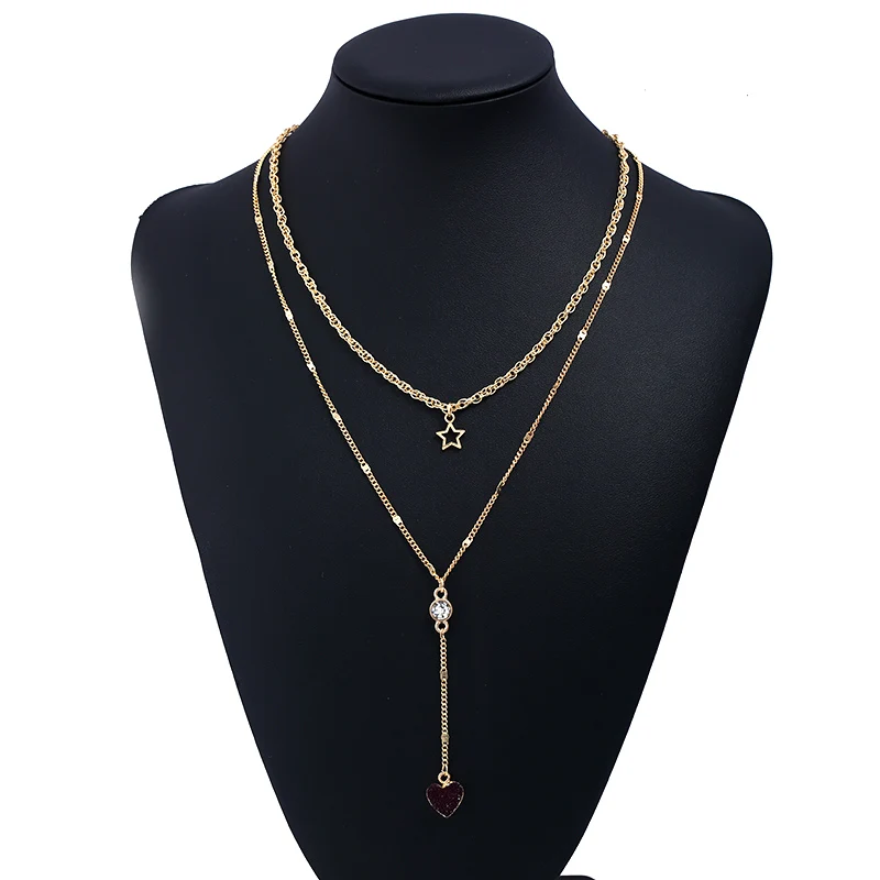 Minimalist Golden Heart Pendant Necklace for Women Models 2019 New Adjustable Luxury Jewelry Gift Party Wedding | Украшения и