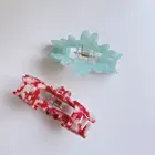 Женская Винтажная заколка для волос, разноцветная полукруглая заколка для волос с цветами, аксессуар для волос, 2021