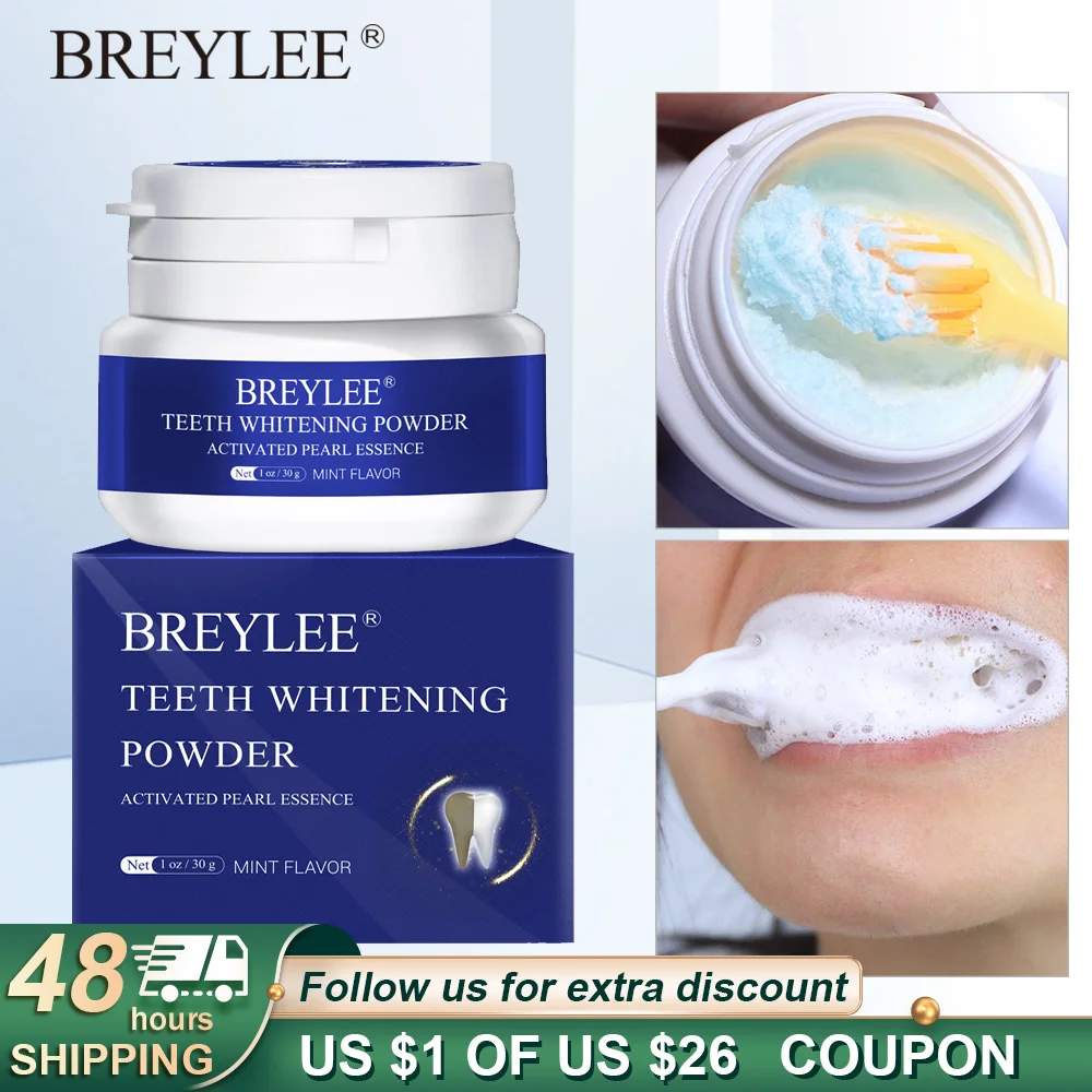 Порошок для отбеливания зубов BREYLEE жемчужная эссенция натуральная зубная паста