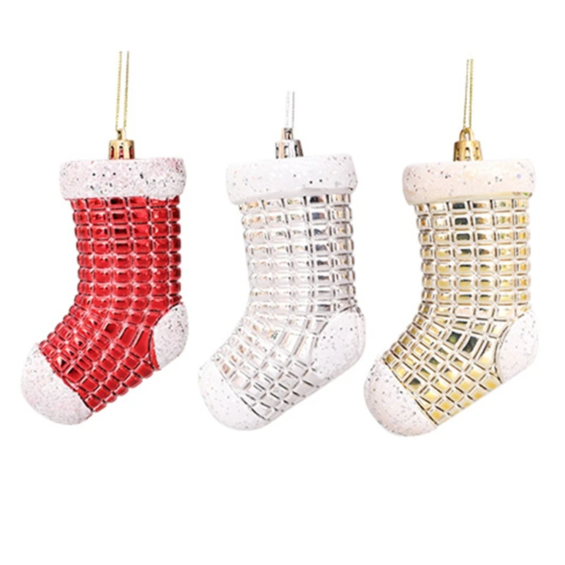 

Новинка 6 шт. рождественских чулок для елки камина