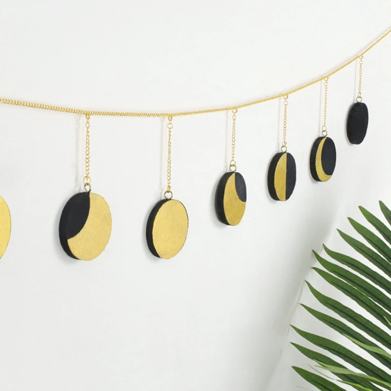 

Mixed Color Moon Ornaments Wall-Mounted Bohemian Moon Wall Ornaments Kindergarten Office Wall Decoration