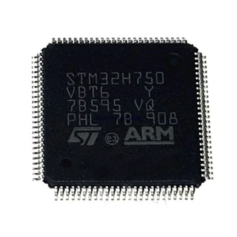 Mcu 32-бит Stm32H750Vb Arm Cortex M7 Risc 128Kb Flash Lqfp Stm32H7 Lqfp-100 микросхема Stm32H750Vbt6