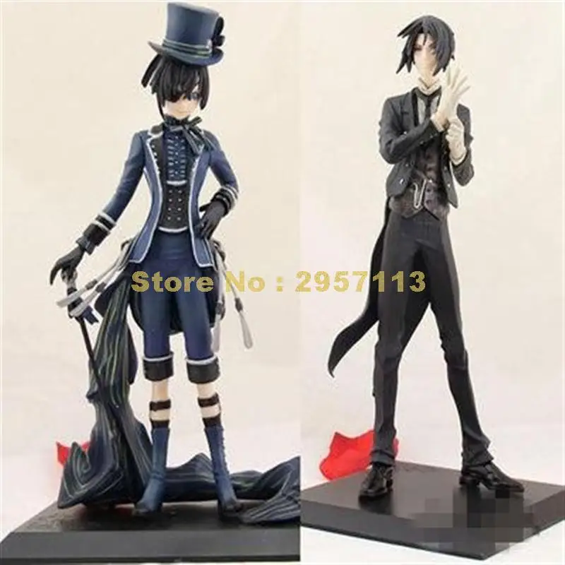 2 шт./лот аниме Черный дворецкий kuroshitsuji evil noble ciel phantomhive sebastian michaelis ПВХ фигурка