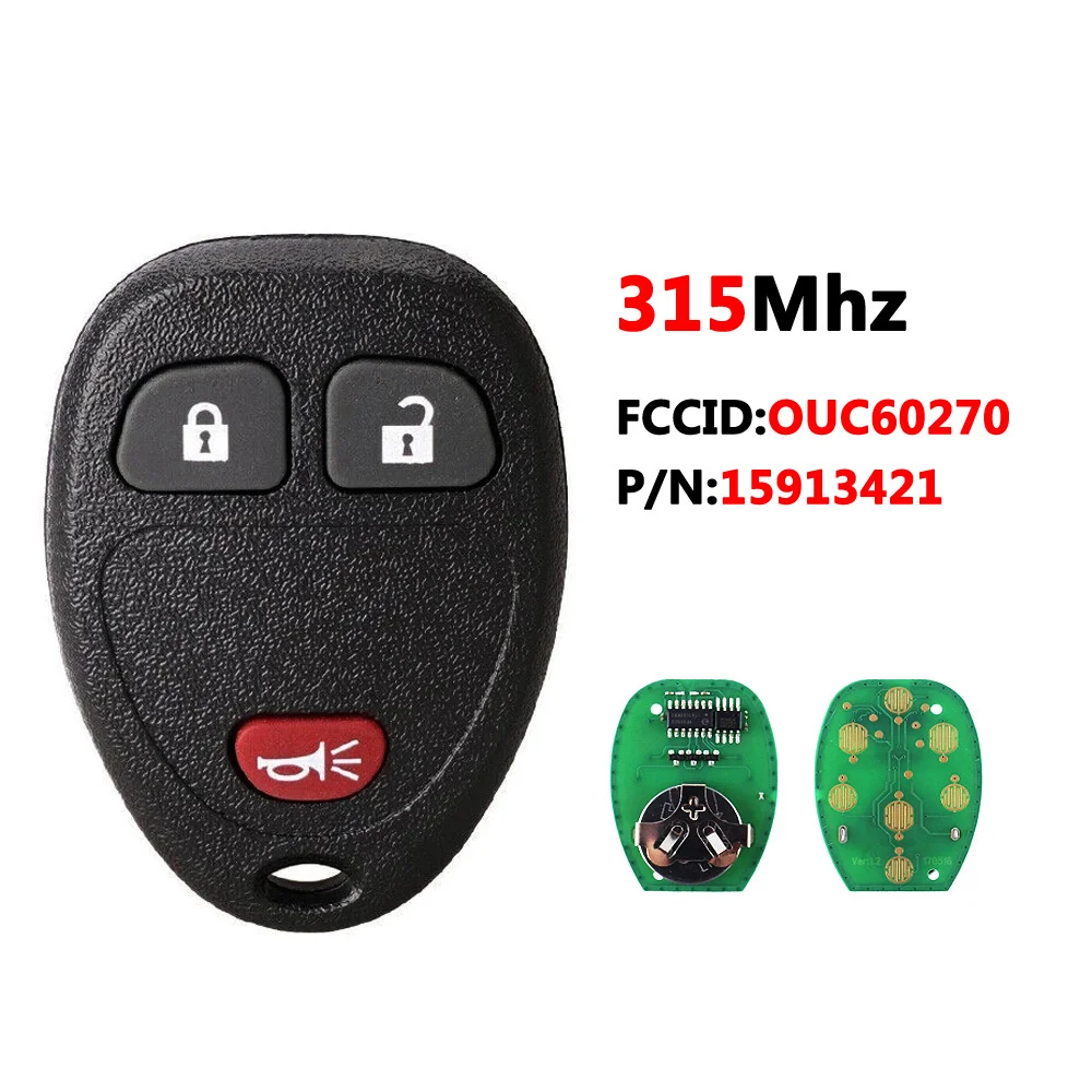 

OUC60270 2 + 1 пуговицы новая дистанционного запуска Автозапуск брелок пульт управления для Chevrolet Impala 2006-2013 15913421