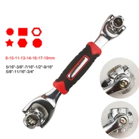 48 in1 multipurpose bolt wrench 360 degree 6 point universial furniture car repair 250mm otary spanner with spline bolts