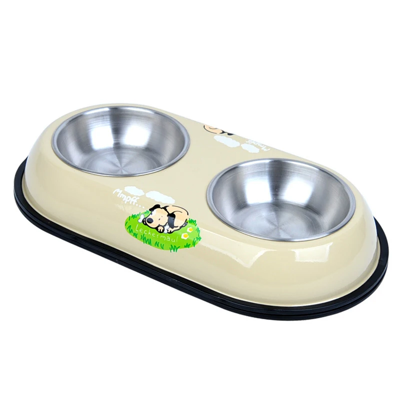 Миска для кормления собак и кошек из нержавеющей стали 2 размера 1 шт. | Дом сад